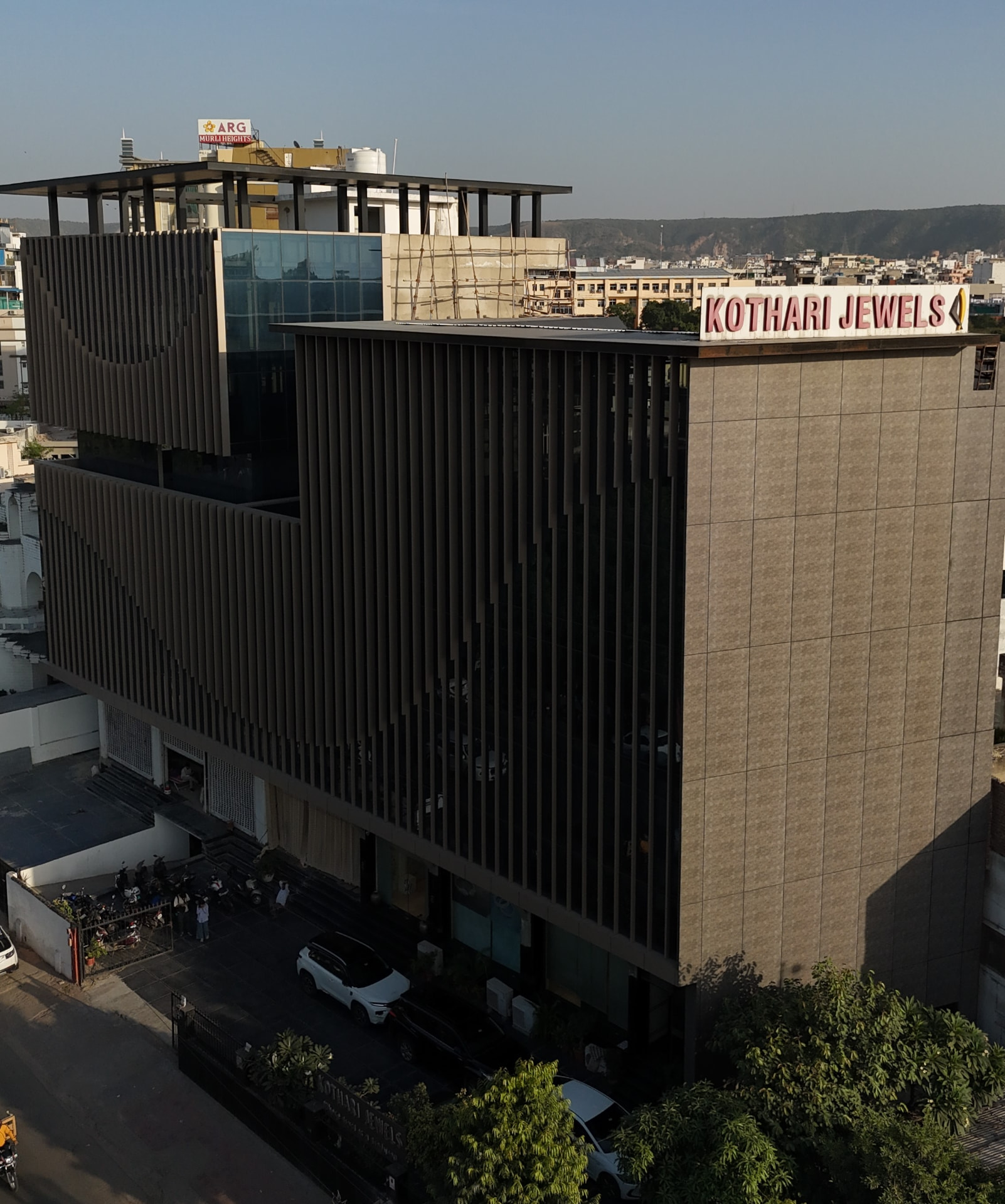 The Kothari Jewels flagship building on Govind Marg, Tilak Nagar, Jaipur