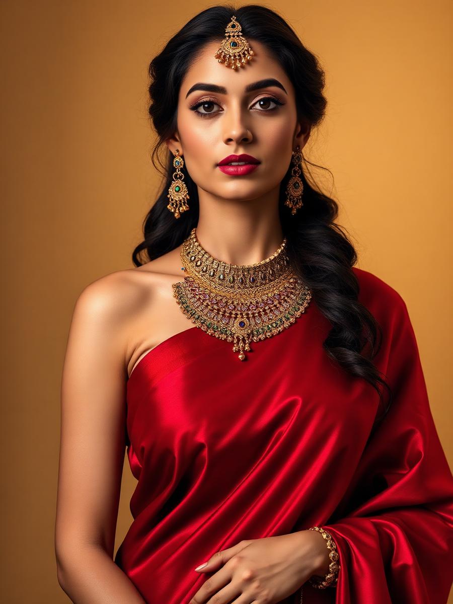 In Crimson Silk — Kundan choker with meena reverse