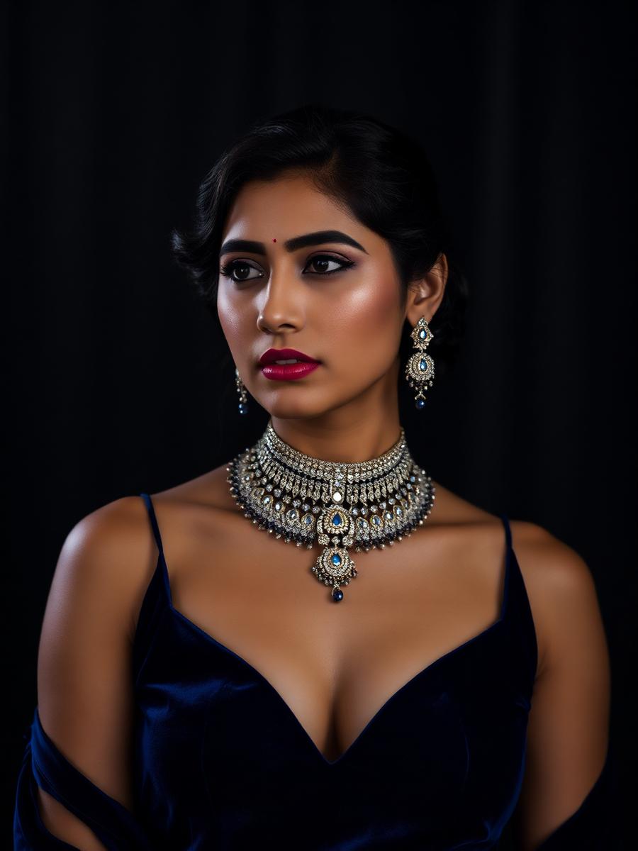 In Midnight — Diamond and polki collar